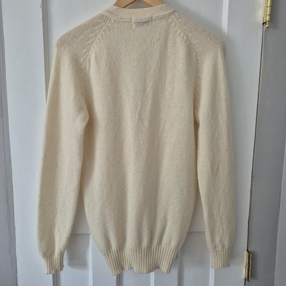 Vintage Grandmacore Wool Cable Knit Button Front Cardigan Sweater Tabi Int Sz M - Picture 5 of 9